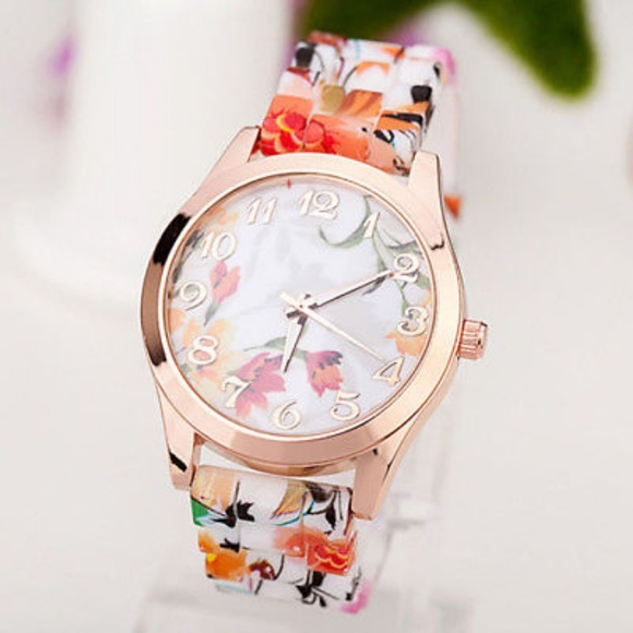 Accessories - Floral Printed Silicone Watch